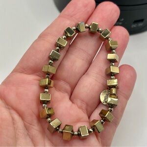 7” Erimish Mixed Metal Beaded Stretch Bracelet